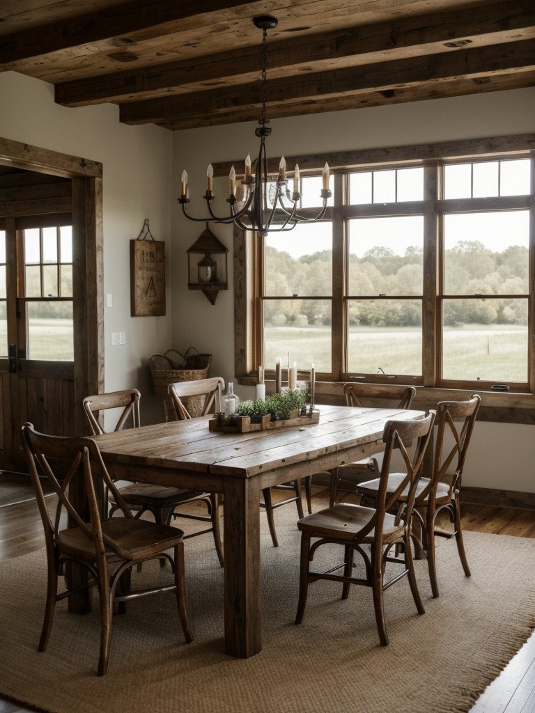 farmhouse-dining-room-ideas-rustic-cozy-atmosphere-incorporating-natural-materials-vintage-elements-such-farmhouse-dining-table-vintage-textiles-barn-