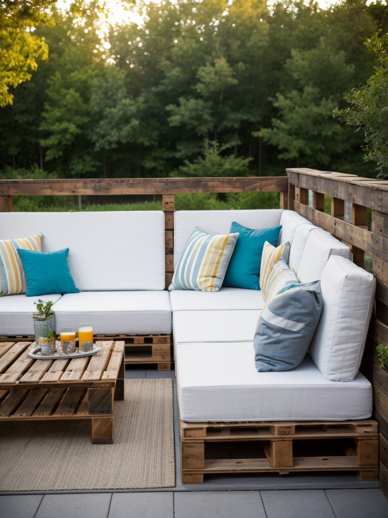 how-to-create-inviting-outdoor-seating-area-using-repurposed-pallets-colorful-cushions