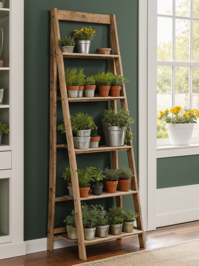 how-to-transform-old-wooden-ladder-into-beautiful-plant-stand-showcasing-your-favorite-flowers-herbs