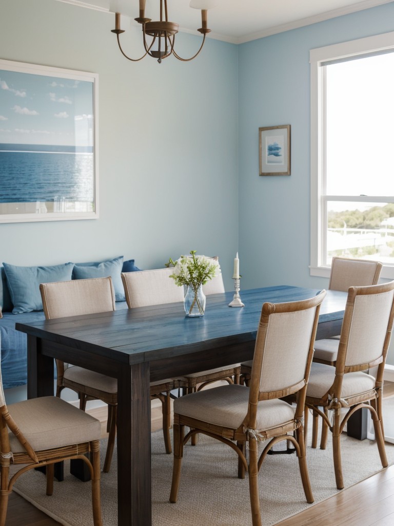 coastal-dining-room-ideas-soothing-blue-color-scheme-nautical-decor-open-airy-feel