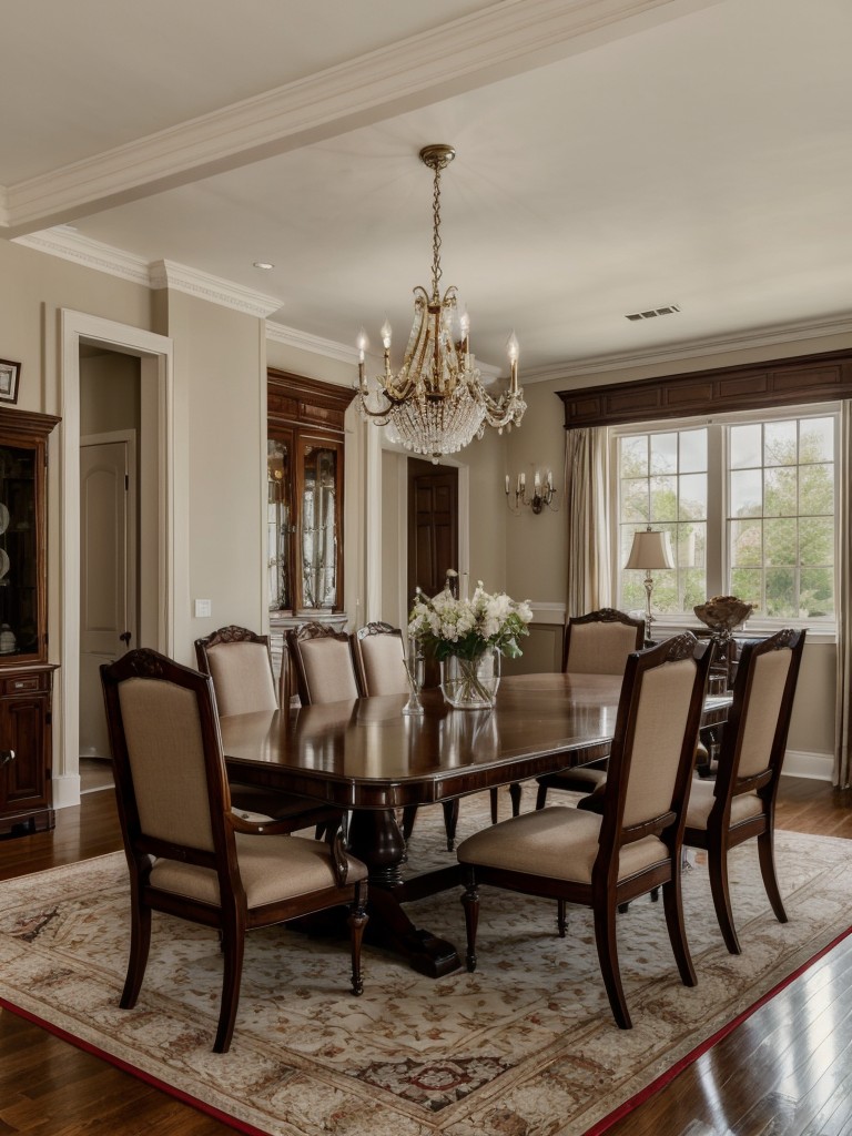 traditional-dining-room-ideas-elegant-furniture-formal-finishes-classic-design-elements-like-chandeliers-crown-molding