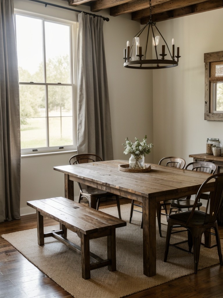 farmhouse-dining-room-ideas-featuring-farmhouse-style-tables-vintage-decor-rustic-elements-cozy-charming-atmosphere