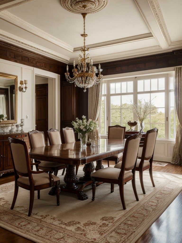 traditional-dining-room-ideas-elegant-furniture-intricate-detailing-classic-design-elements-like-chandeliers-molding