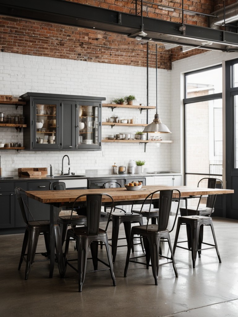 industrial-dining-room-ideas-exposed-brick-walls-metal-accents-utilitarian-furniture-giving-chic-urban-feel-to-space