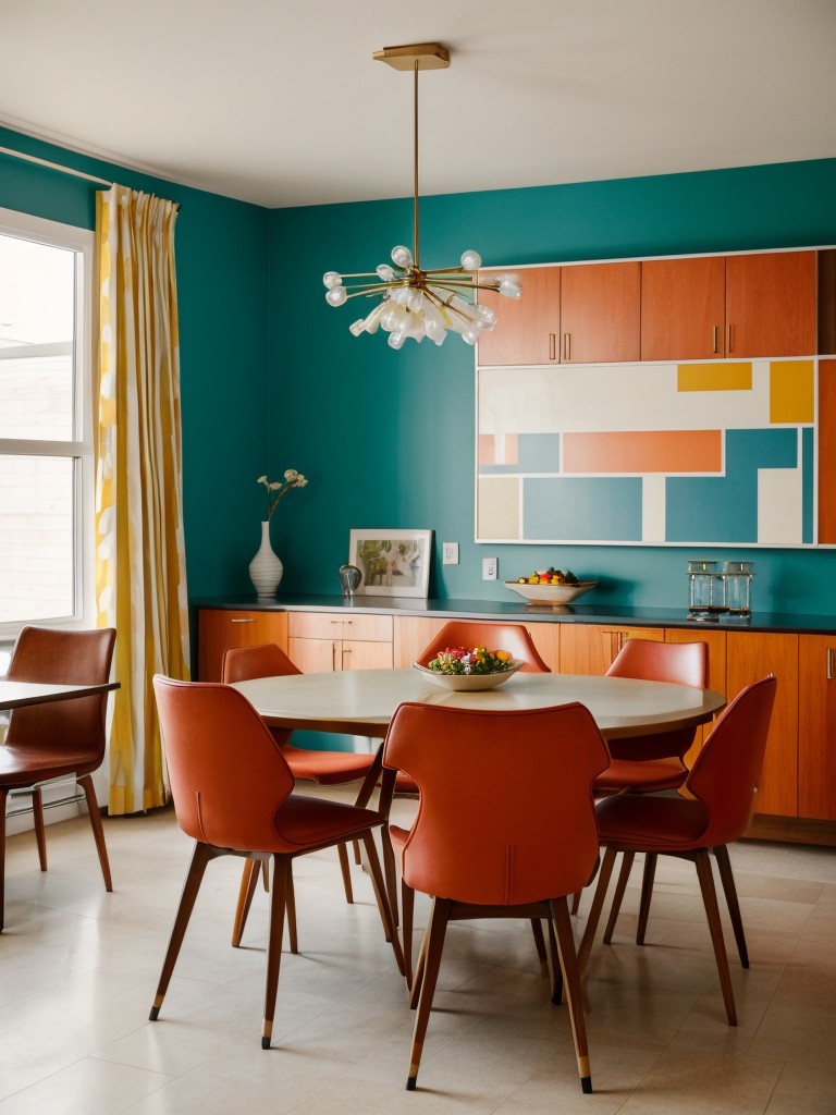 mid-century-modern-dining-room-ideas-retro-furniture-geometric-patterns-vibrant-pops-color-evoking-nostalgic-stylish-atmosphere