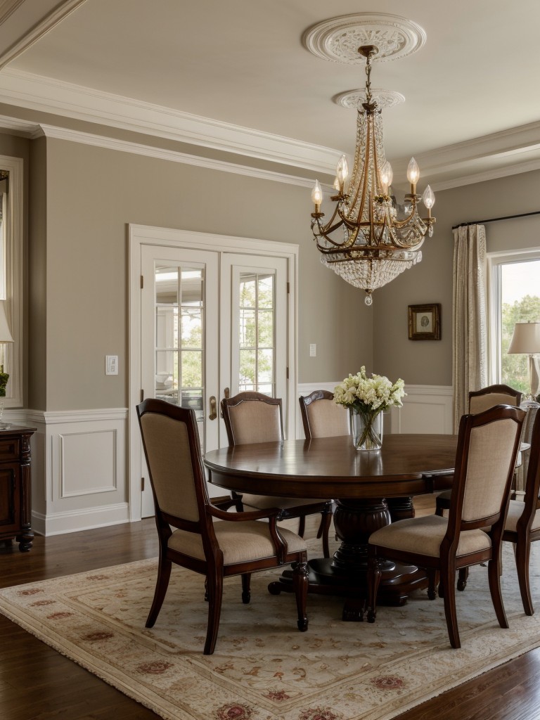 traditional-dining-room-ideas-elegant-chandeliers-classic-furniture