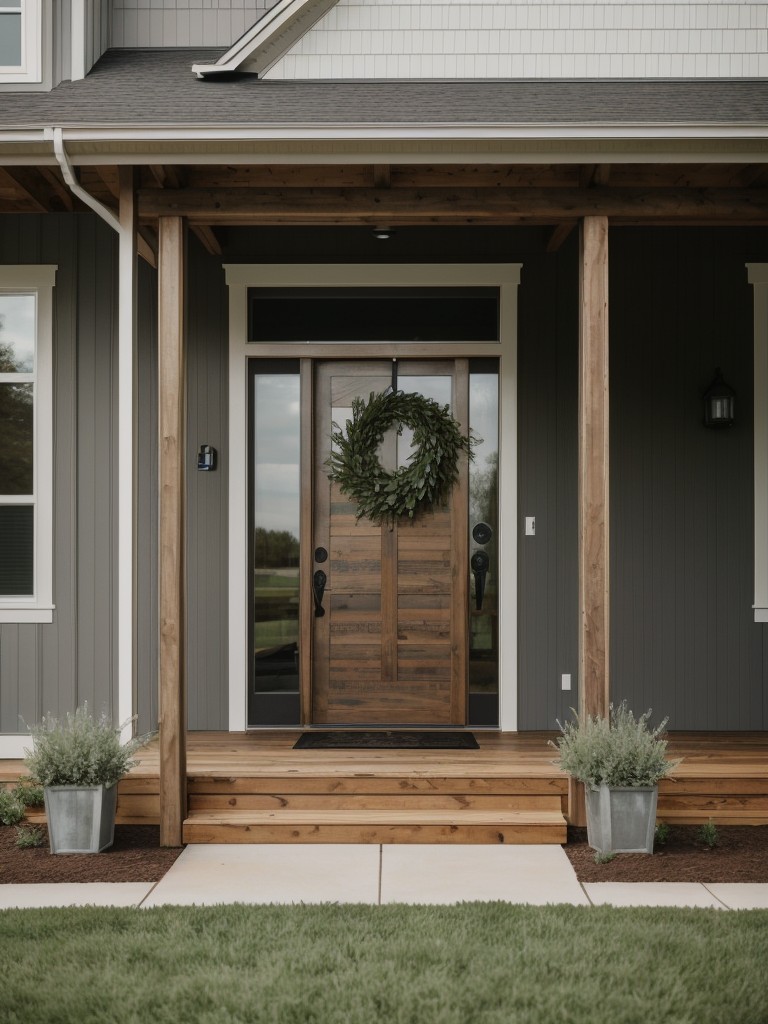modern-farmhouse-frontyard-design-mix-metal-wood-accents-statement-front-door-spacious-front-porch