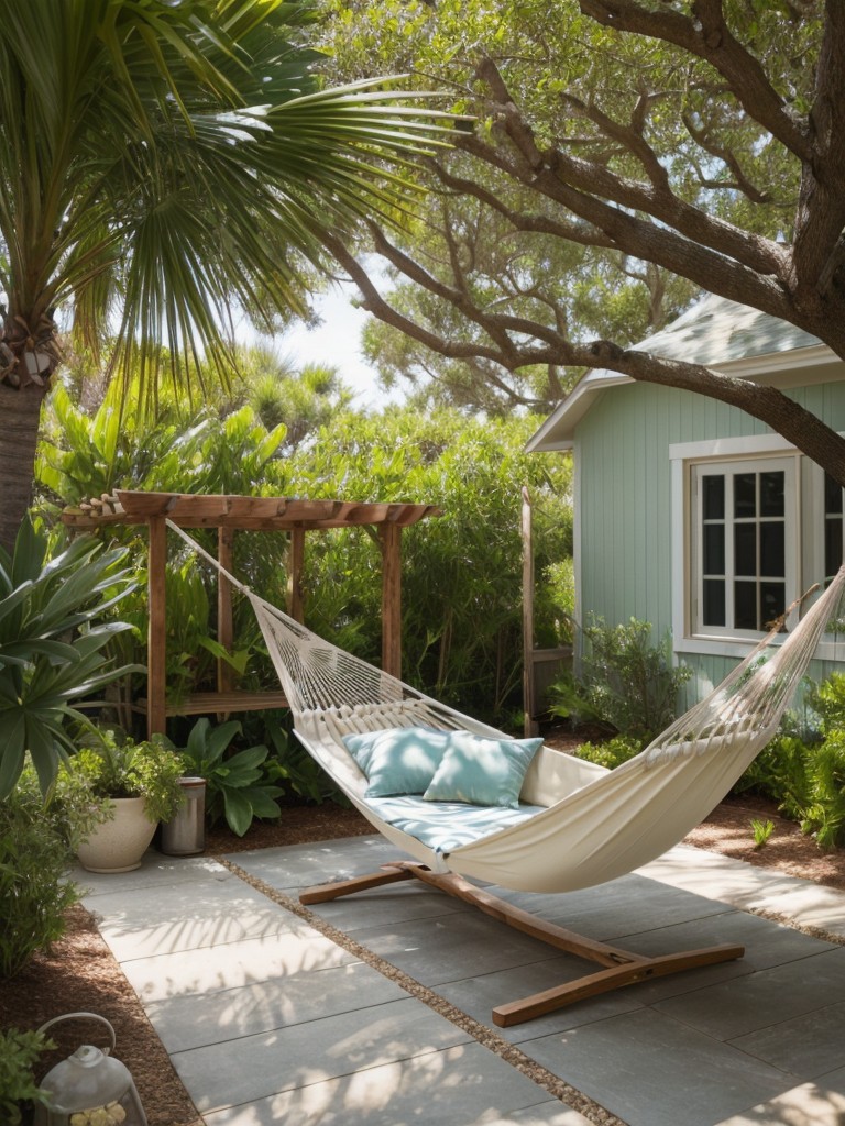 coastal-backyard-design-ideas-beach-inspired-color-scheme-coastal-plants-hammock-area