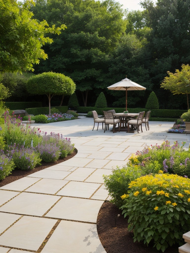 creative-frontyard-garden-designs-combining-vibrant-flowers-aromatic-herbs-ornamental-shrubs-visually-stunning-fragrant-outdoor-space