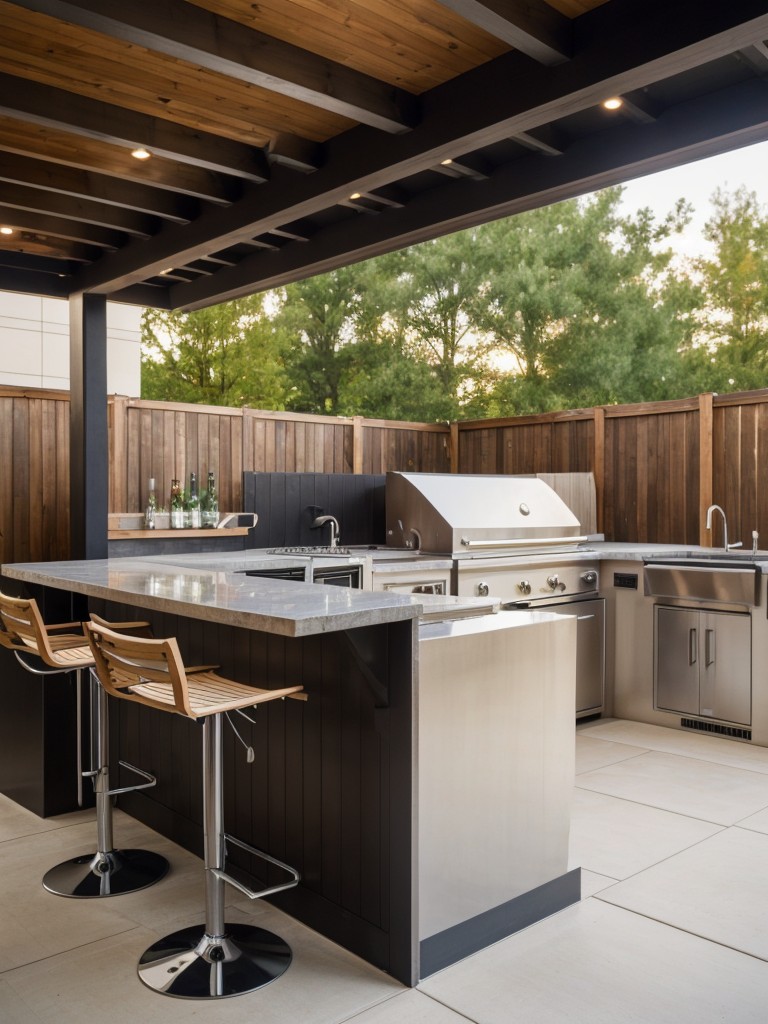 contemporary-backyard-entertainment-ideas-outdoor-kitchen-bar-area-sleek-patio-furniture