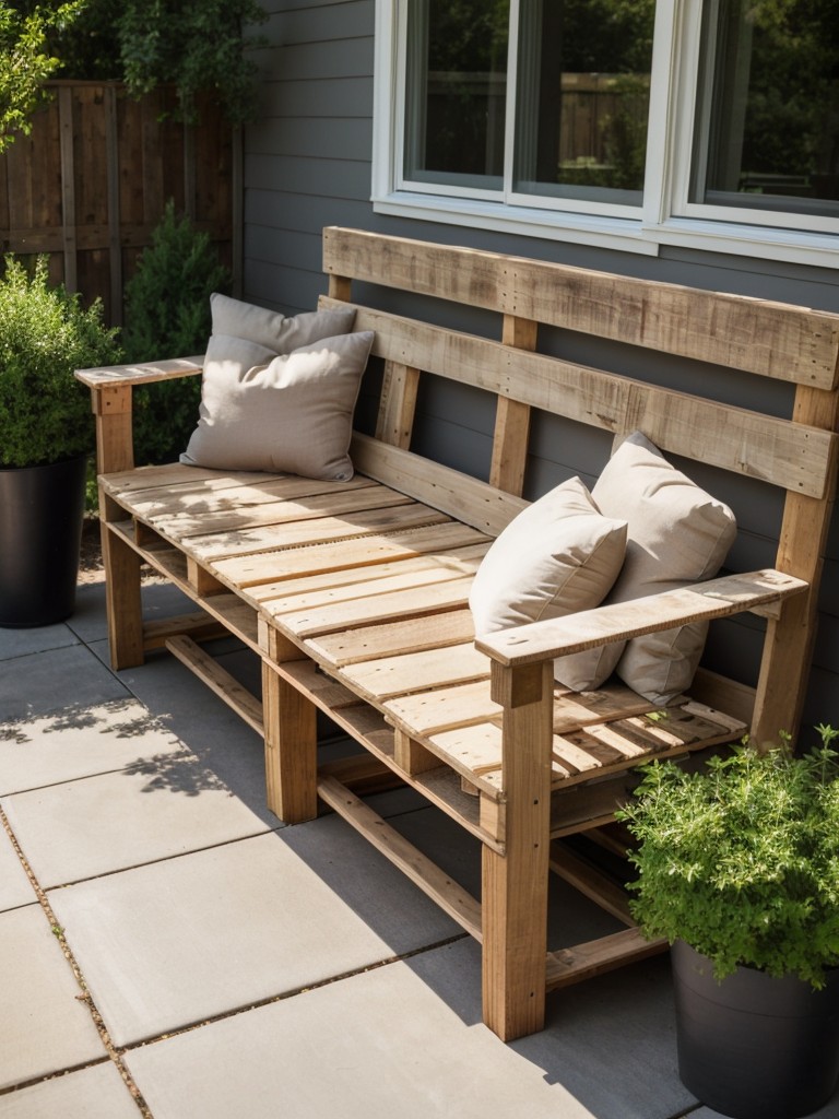 create-cozy-seating-area-your-frontyard-repurposing-old-wooden-pallets-to-make-rustic-benches-lounge-chairs