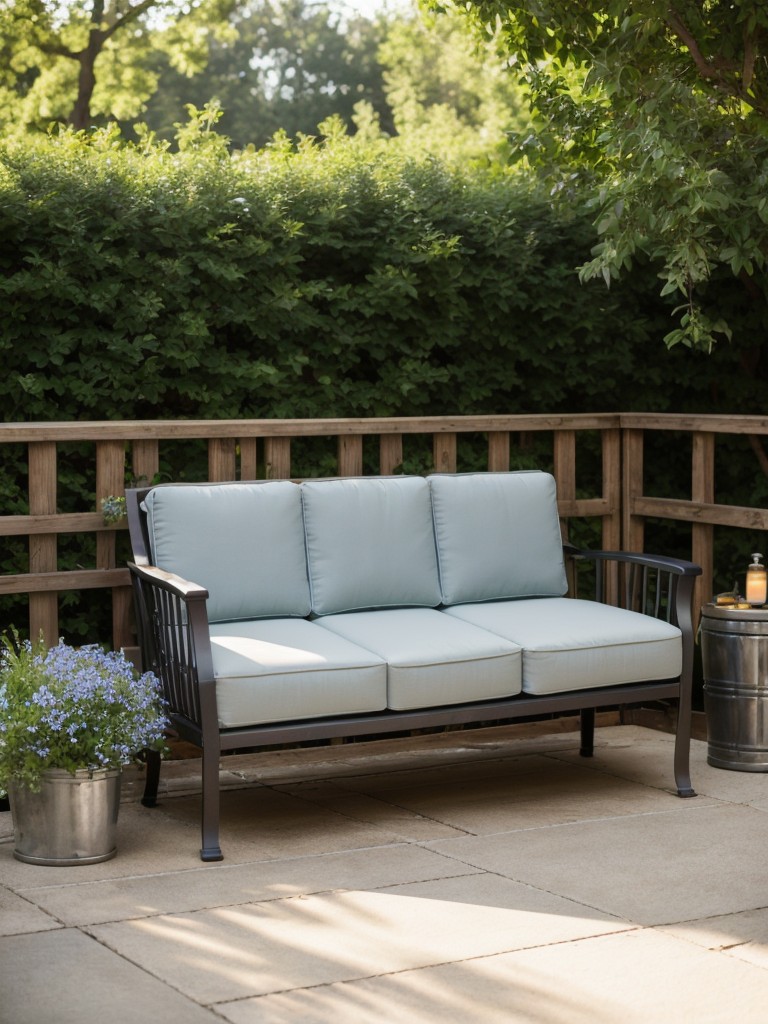 design-one-kind-frontyard-seating-area-repurposing-old-bathtub-metal-drum-into-unique-comfortable-outdoor-sofa