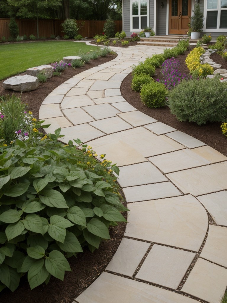 revamp-your-frontyard-entrance-charming-diy-path-made-recycled-materials-like-old-bricks-stepping-stones