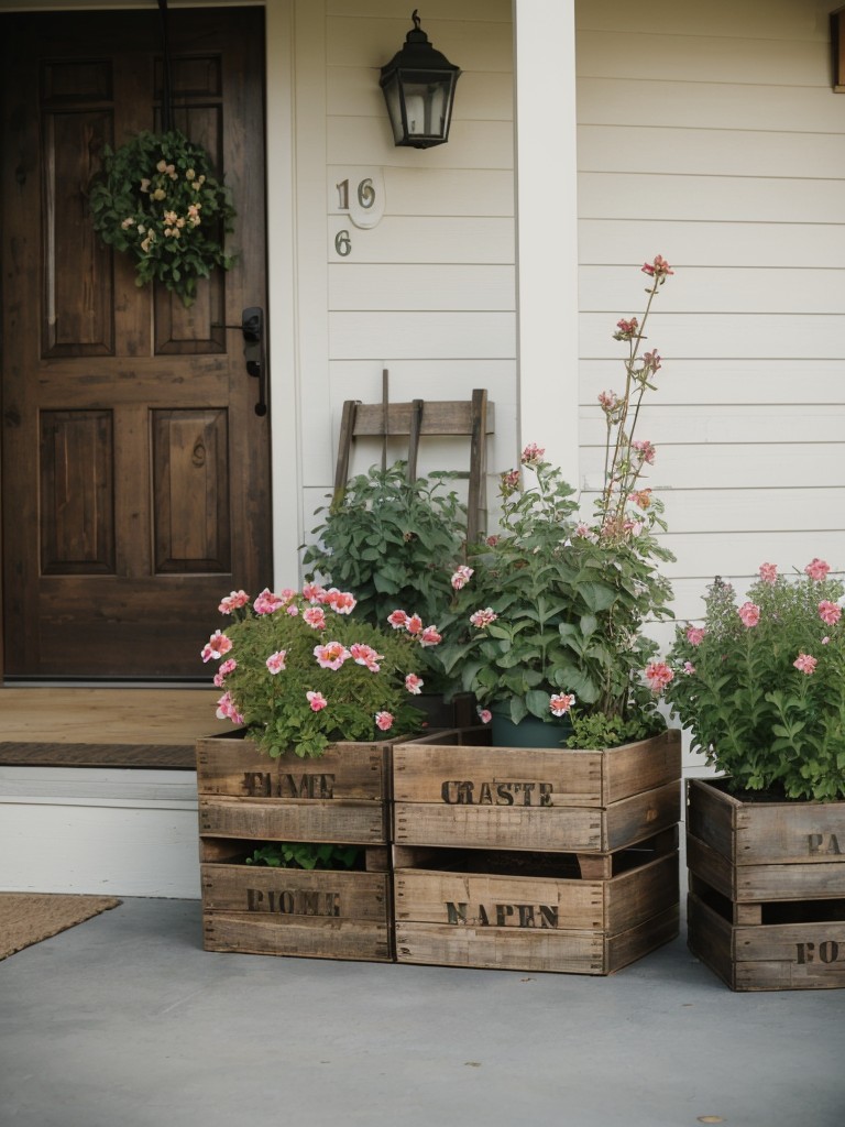 incorporate-old-wooden-crates-rustic-flower-pot-holders-vintage-inspired-frontyard