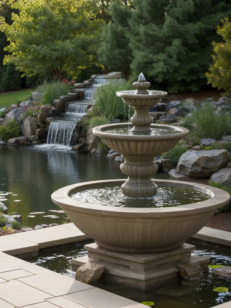 frontyard-water-feature-ideas-tranquil-pond-soothing-fountain-incorporating-calming-sounds-water-into-landscape
