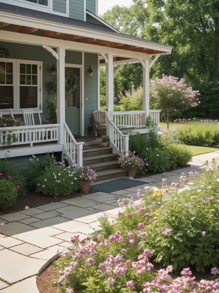 cottage-style-frontyard-designs-whimsical-flower-beds-cozy-sitting-areas-vintage-decor