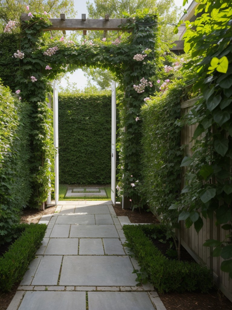 create-sense-privacy-using-tall-hedges-trellises-covered-flowering-vines-to-separate-frontyard-street