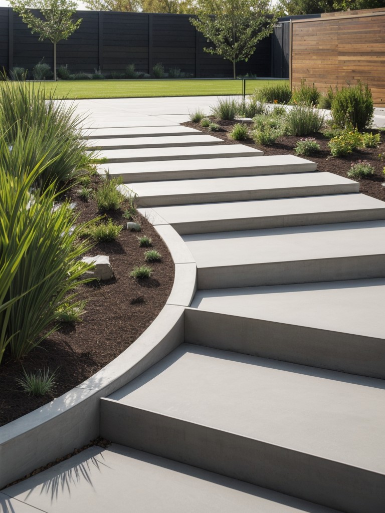 contemporary-frontyard-design-sleek-lines-minimalistic-elements-featuring-geometric-pathway-sculptural-plants