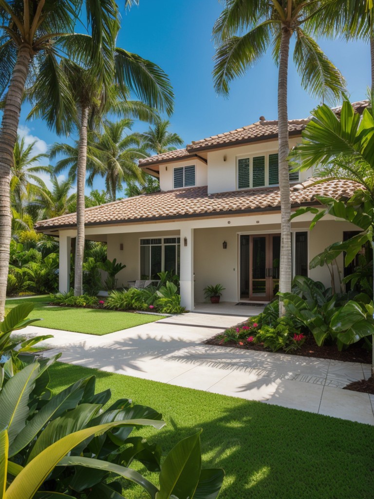 tropical-frontyard-design-palm-trees-vibrant-flowers-hammock-island-paradise-feel