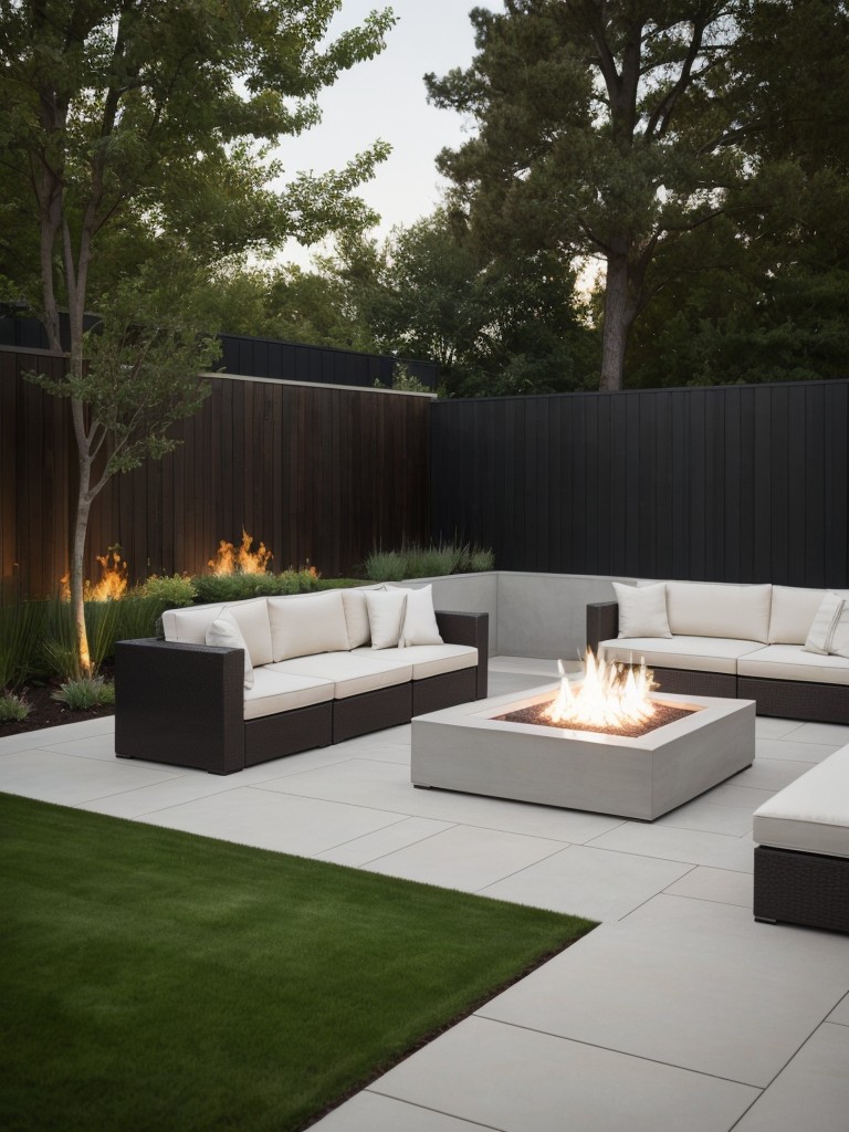 embrace-minimalist-frontyard-design-sleek-outdoor-furniture-built-fire-pit-minimalist-garden-landscape
