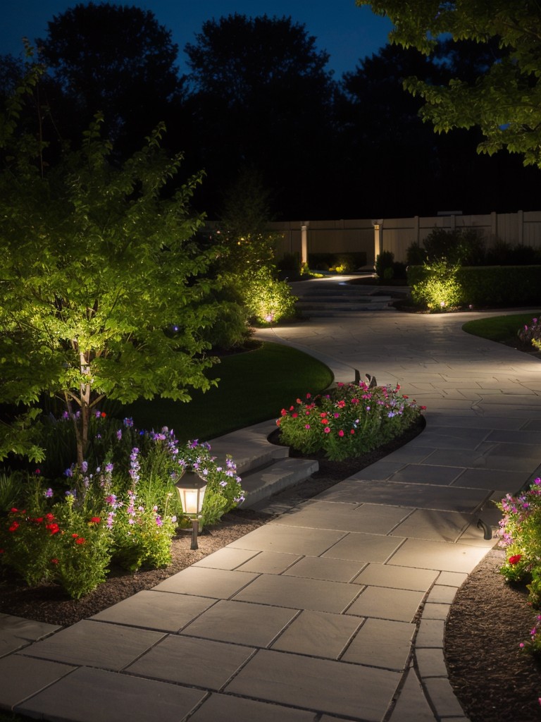 enhance-curb-appeal-well-designed-pathway-lined-vibrant-flowers-elegant-garden-lights