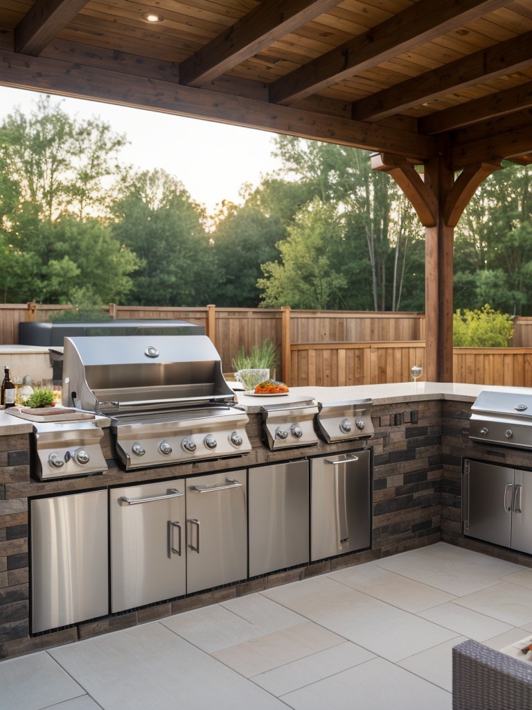 outdoor-kitchen-backyard-ideas-grill-dining-area-built-appliances-convenient-stylish-cooking-entertaining