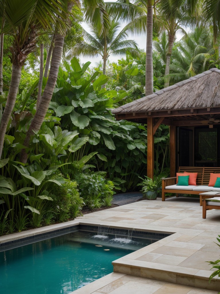tropical-backyard-oasis-ideas-lush-greenery-pool-water-feature-vibrant-pops-color-to-create-vacation-like-atmosphere
