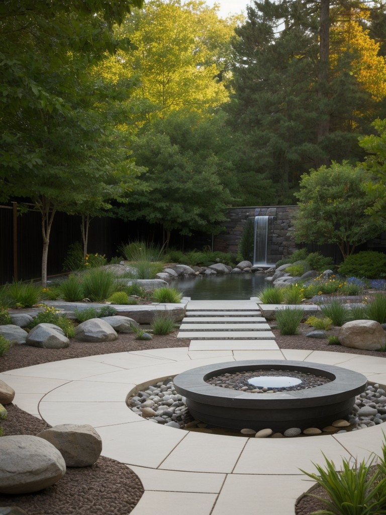 Transforming Your Frontyard Eco Friendly Ideas For Sustainability   Zen Inspired Frontyard Ideas Peaceful Water Feature Pebble Pathways Meditation Garden 1 