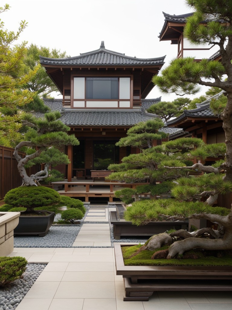 asian-inspired-frontyard-design-bonsai-trees-zen-garden