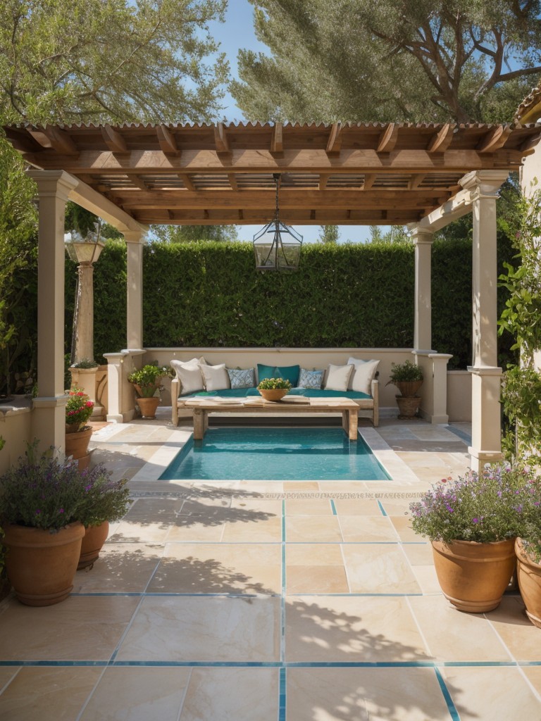mediterranean-frontyard-design-inspiration-mix-colorful-tiles-fragrant-herbs-cozy-pergola-mediterranean-inspired-oasis