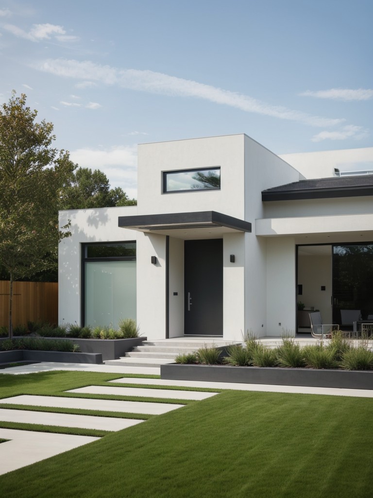 modern-frontyard-design-ideas-sleek-lines-minimalist-plantings-contemporary-outdoor-furniture