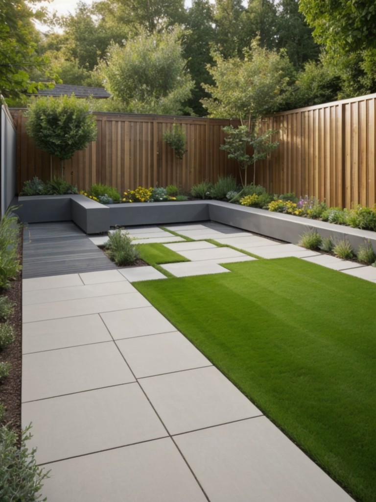 utilize-geometric-patterns-shapes-design-your-frontyard-such-zigzag-pathway-rectangular-garden-bed-visually-pleasing-effect