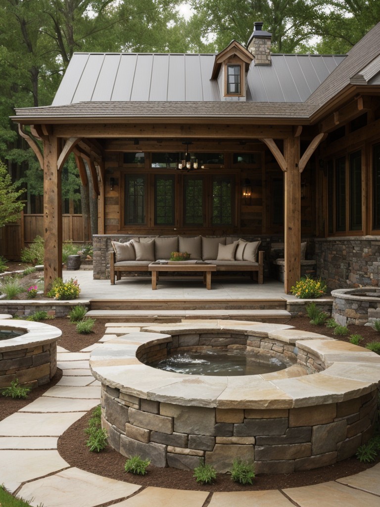 rustic-frontyard-designs-natural-elements-like-wooden-fences-stone-pathways-complemented-cozy-seating-areas-garden-arbor