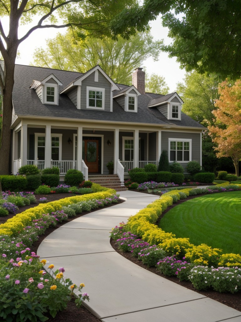 frontyard-curb-appeal-ideas-colorful-flower-beds-neatly-manicured-lawn-charming-pathway-leading-to-entrance-enhancing-overall-look-home
