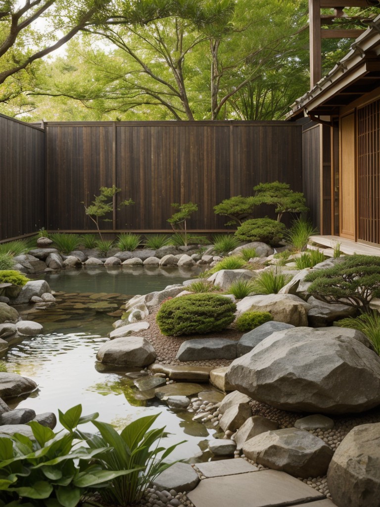 Revamp Your Frontyard Modern Entrance Ideas With Architectural Flair   Zen Inspired Frontyard Oasis Calming Water Feature Japanese Garden Elements Peaceful Color Scheme Gr 