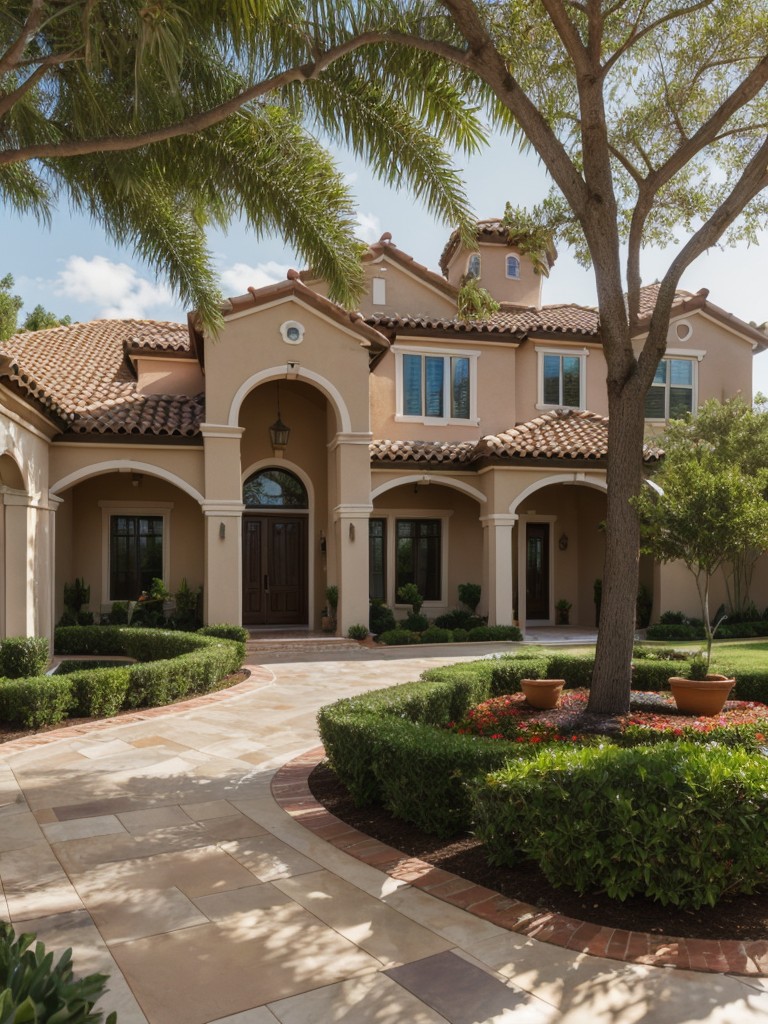 mediterranean-frontyard-designs-featuring-vibrant-colors-terra-cotta-accents-lush-foliage-touch-elegance