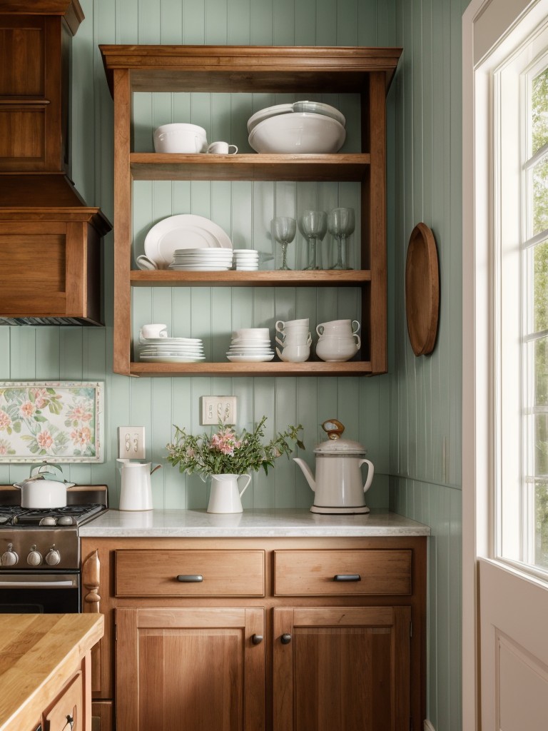 cottage-style-kitchen-ideas-cozy-inviting-feel-featuring-beadboard-paneling-open-cabinets-colorful-dishes-floral-patterns-whimsical-touch