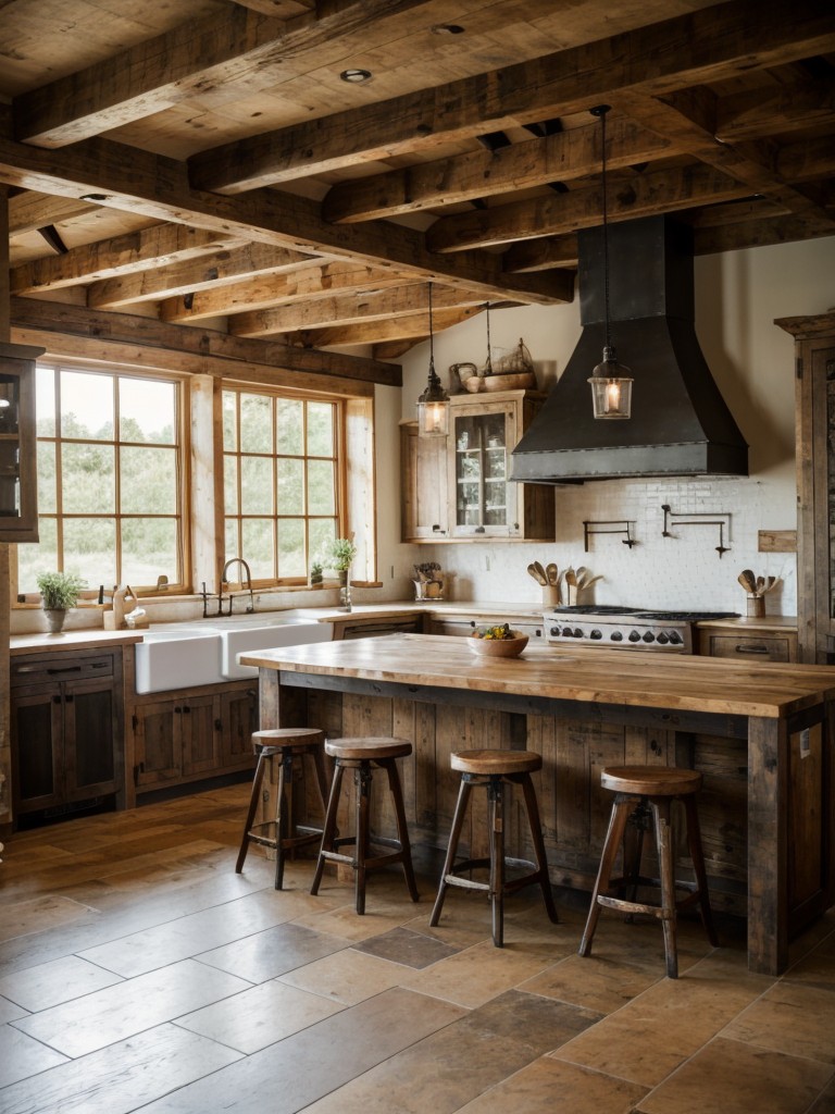 rustic-kitchen-ideas-farmhouse-inspired-elements-like-exposed-beams-distressed-wood-cabinets-cozy-breakfast-nook