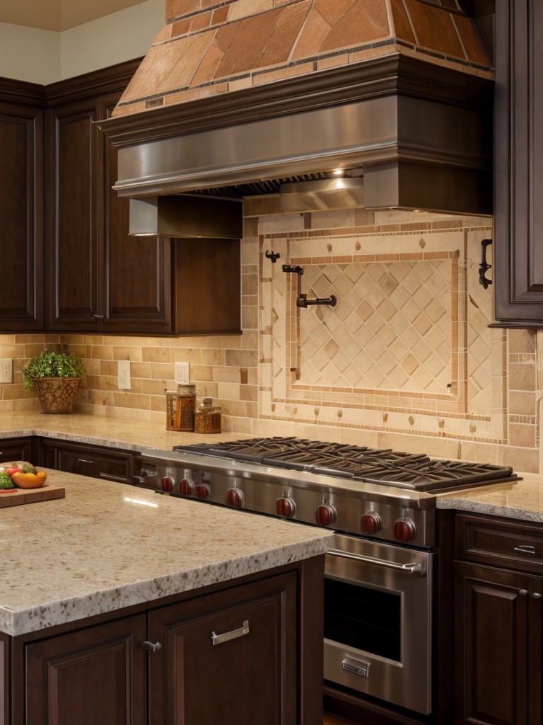 mediterranean-kitchen-design-warm-tones-mosaic-backsplash-wrought-iron-accents