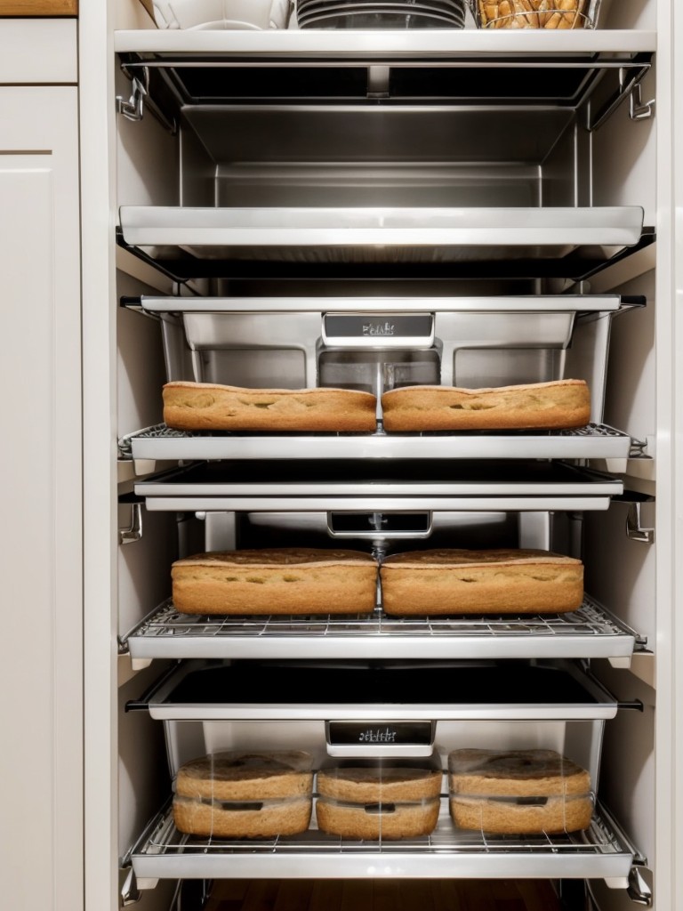 creative-ideas-organizing-small-kitchen-s-baking-essentials-such-installing-vertical-baking-sheet-organizer-tiered-cooling-rack