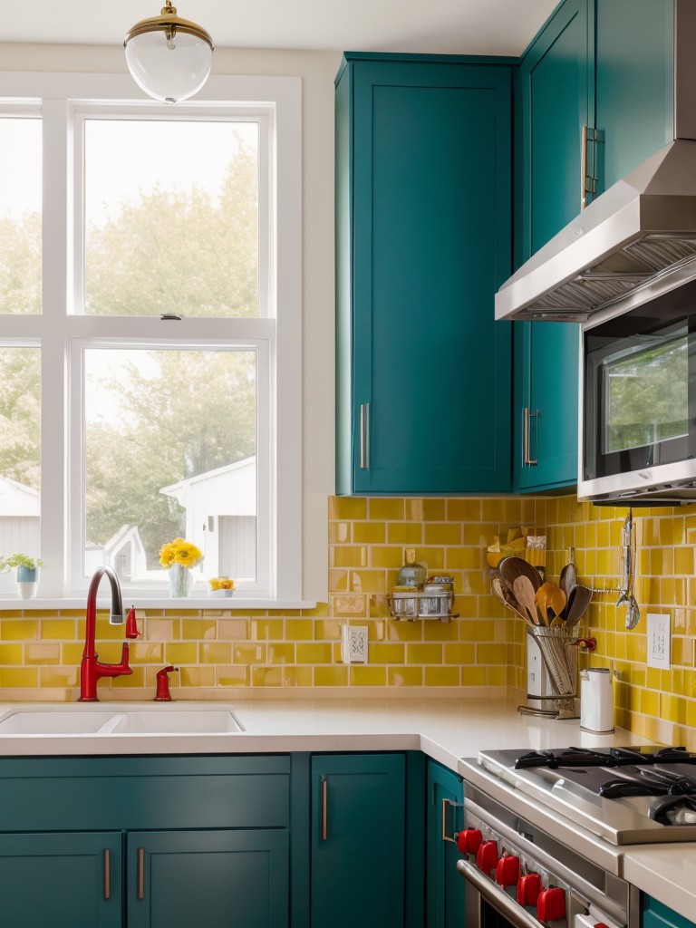 a-vibrant-energetic-kitchen-bold-pops-color-utilizing-bright-cabinets-playful-tile-patterns-eye-catching-pendant-lighting