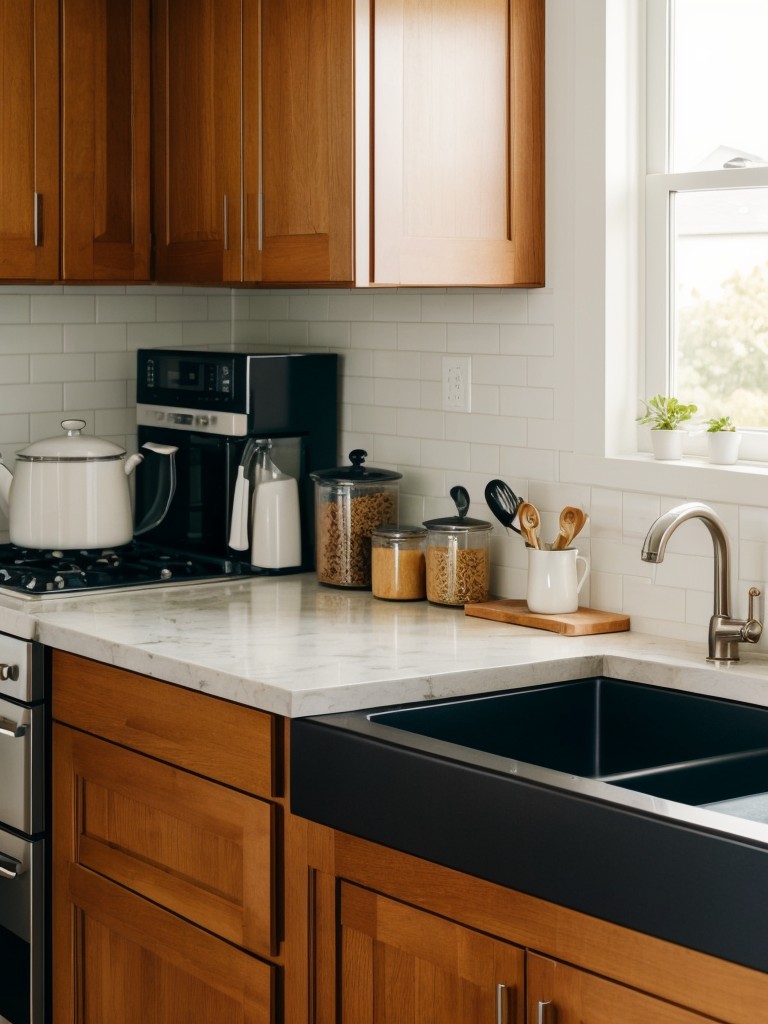 incorporating-affordable-trendy-kitchen-accessories-such-colorful-dishware-decorative-tea-towels