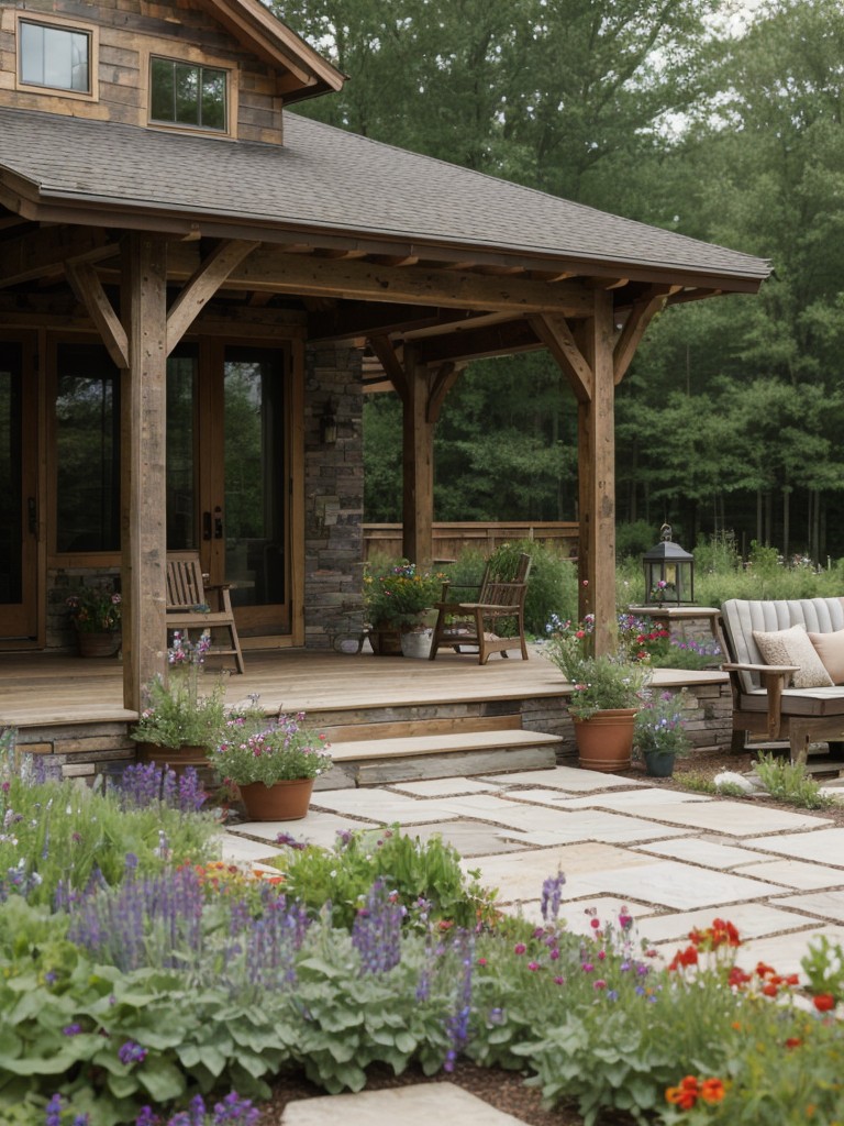 rustic-backyard-ideas-natural-elements-like-reclaimed-wood-stone-accents-charming-garden-filled-wildflowers