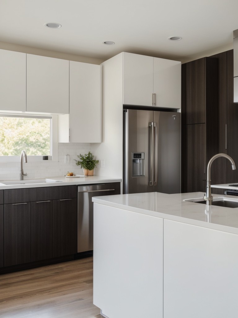 utilizing-hidden-storage-options-to-keep-countertops-clutter-free-incorporating-minimalistic-cabinets-clean-lines-choosing-stainless-steel-appliances-