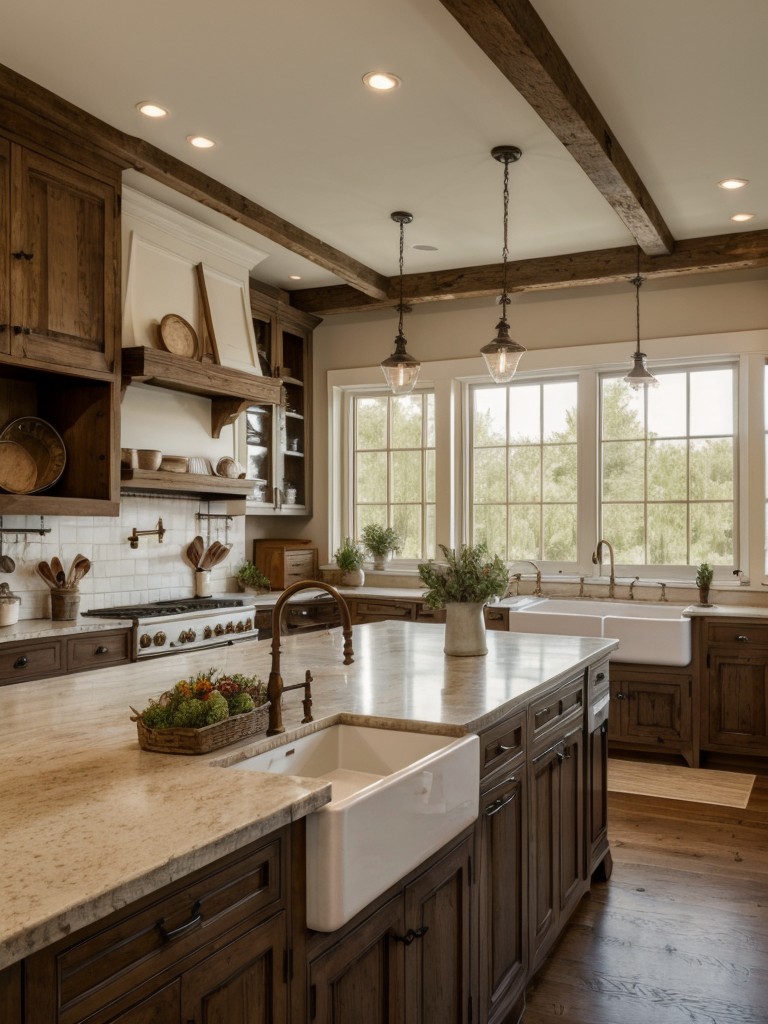 french-country-kitchen-design-elegant-details-mix-antique-vintage-elements-warm-color-palette