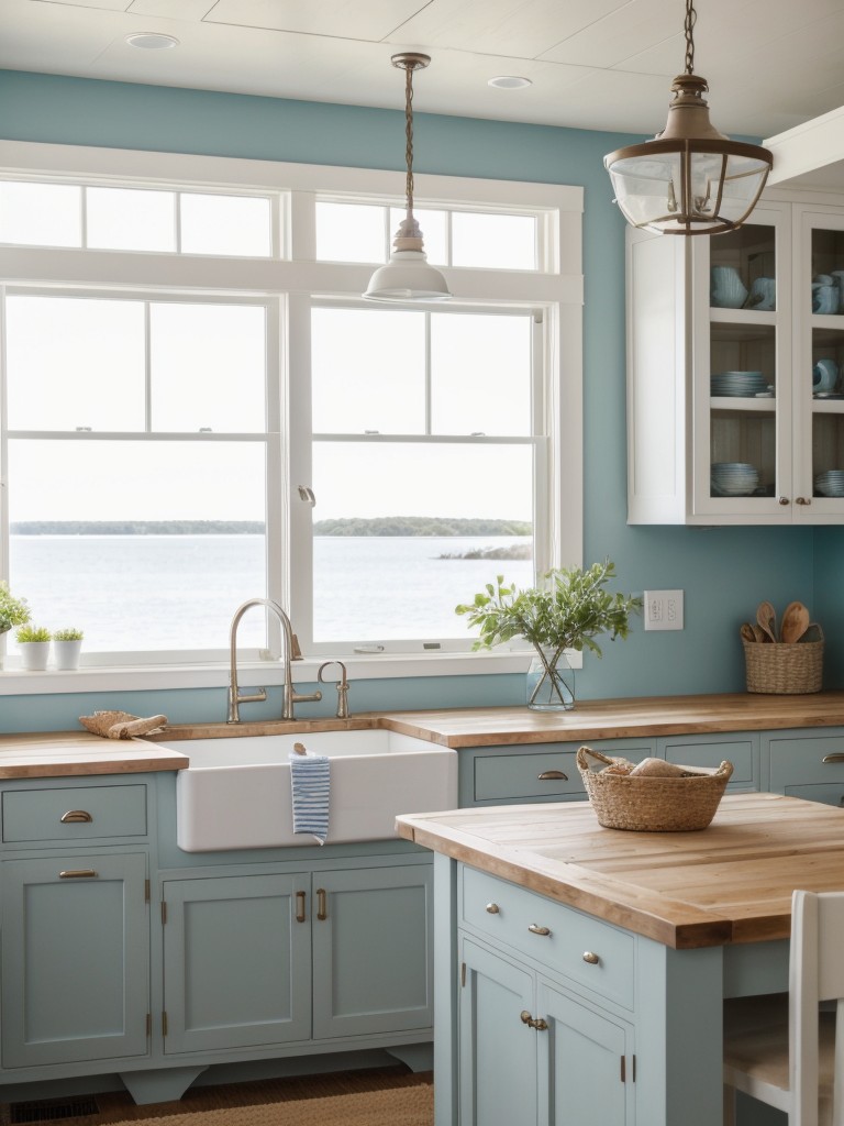 coastal-kitchen-ideas-bright-airy-feel-incorporating-light-colors-natural-textures-nautical-inspired-accents-like-seashell-decor-driftwood-finishes