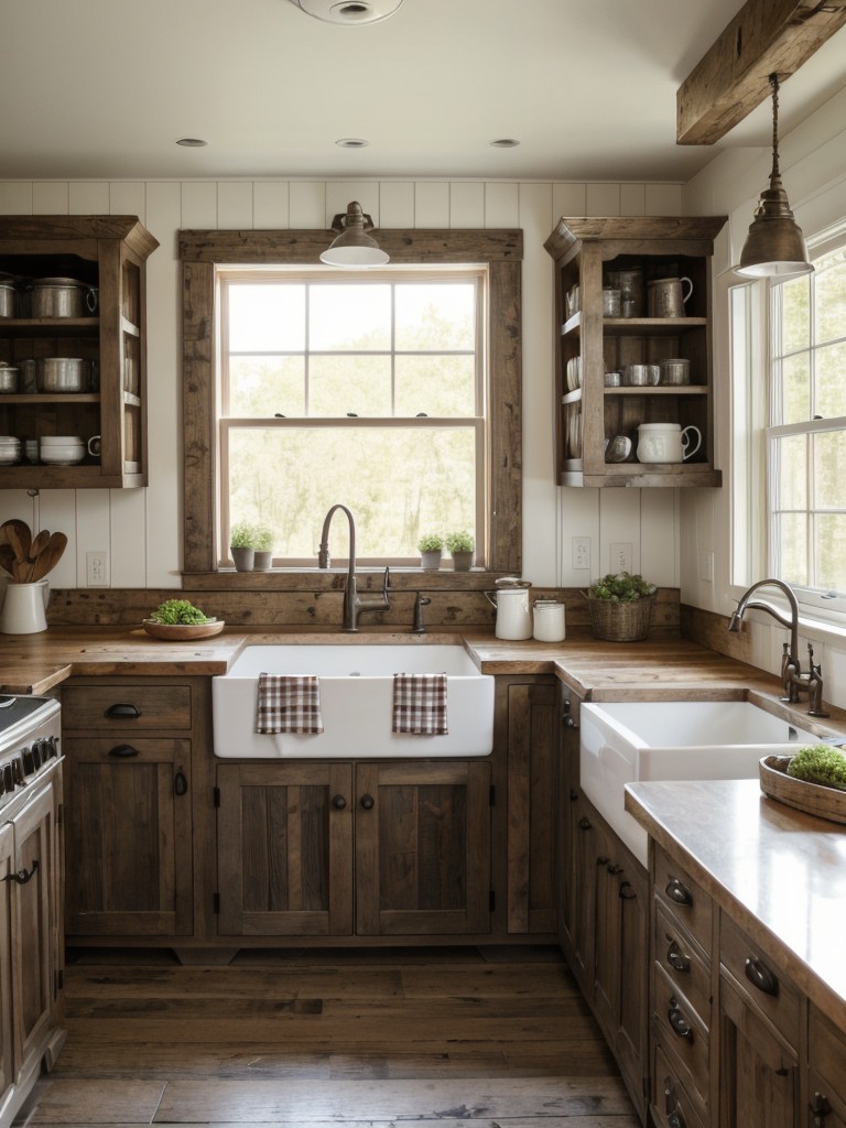 country-kitchen-ideas-rustic-charm-checked-patterns-cozy-farmhouse-feel