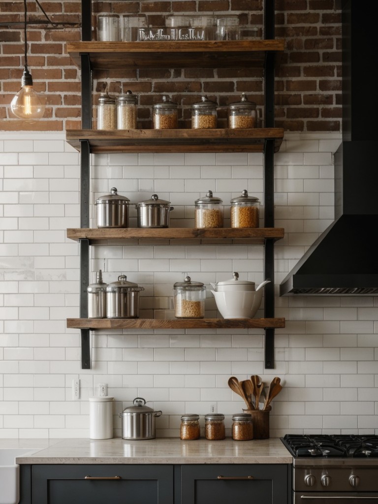 industrial-kitchen-ideas-exposed-brick-walls-metal-accents-incorporating-open-shelving-pendant-lighting-raw-urban-look