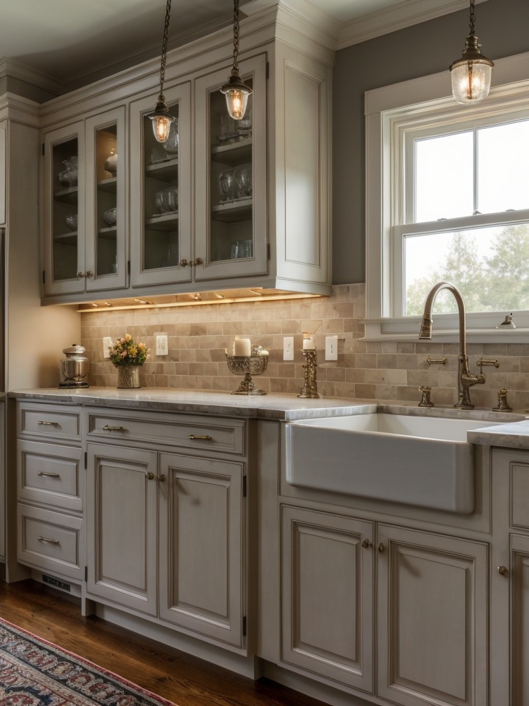 traditional-kitchen-ideas-classic-cabinetry-ornate-detailing-incorporating-timeless-features-like-farmhouse-sink-chandelier-lighting