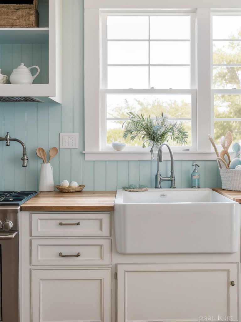coastal-kitchen-ideas-inspired-beach-featuring-light-airy-color-palette-wicker-accents-nautical-decor-use-pastel-blues-whites-incorporate-seashells-de